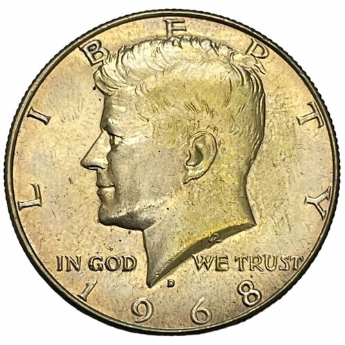США 50 центов (1/2 доллара) 1968 г. (Полдоллара Кеннеди) (D) сша 50 центов 1 2 доллара 1969 г полдоллара кеннеди d 2