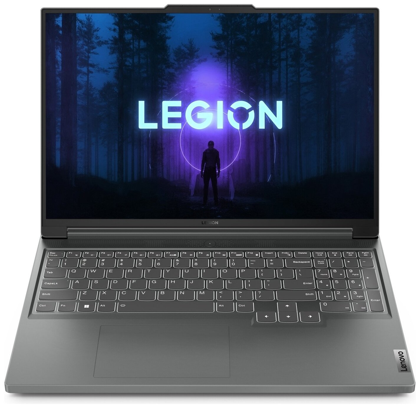 Ноутбук Lenovo Legion Slim 5 Gen 8 16" WUXGA IPS/Core i7-13700H/16GB/512GB SSD/GeForce RTX 4050 6Gb/NoOS/ENGKB/русская гравировка/серый (82YA00DNLK)