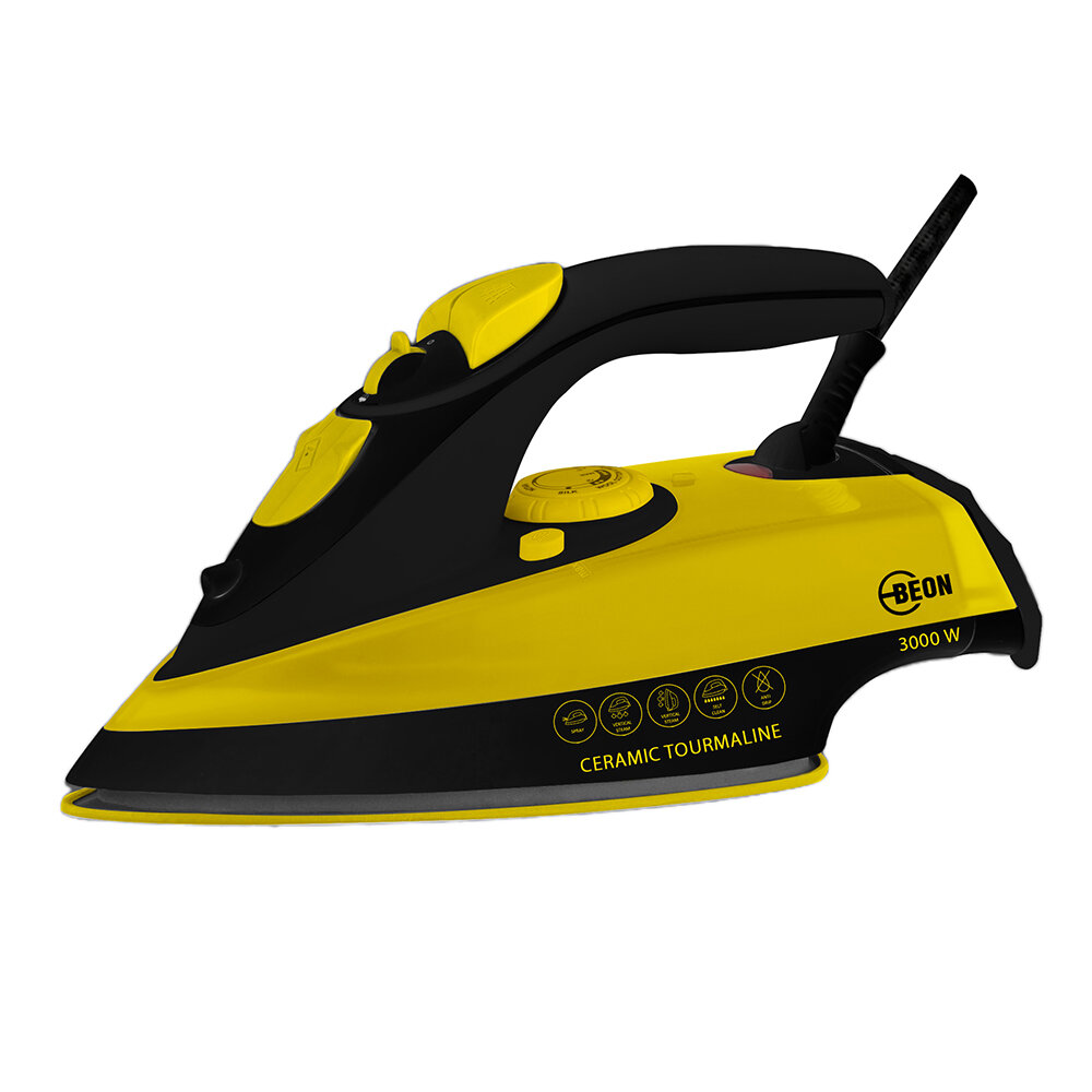 фото Утюг электрический BEON BN-8720, 3000Вт, подошва керамика, самоочистка, антикапля, резервуар 320мл