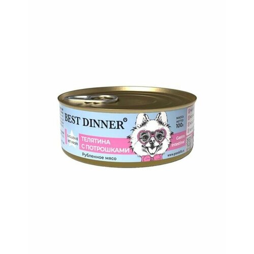 [113.1222] Best Dinner Gastro Intestinal ж/б 100гр желе Телятина потрошки для собак проф. ЖКТ 7651, 113.1222 (2 шт)