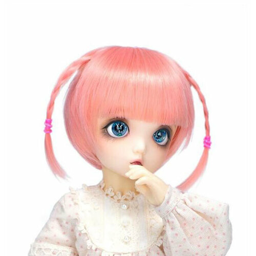 FairyLand Wig LFW-36 for LittleFee (Короткий парик с косичками: цвет красно-рыжий размер 6-7 дюймов для кукол ЛитлФи Фейриленд)