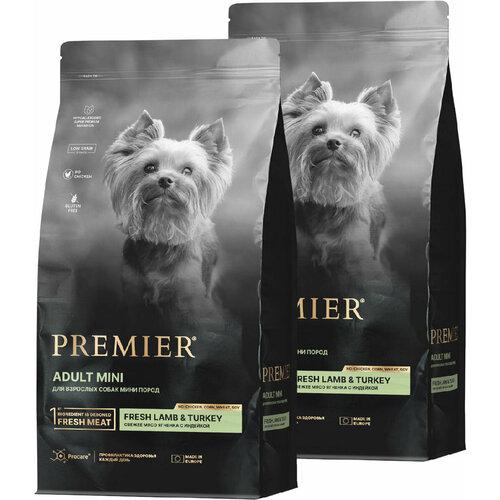 PREMIER LOW GRAIN DOG ADULT MINI LAMB & TURKEY низкозерновой для взрослых собак маленьких пород с ягненком и индейкой (1 + 1 кг)