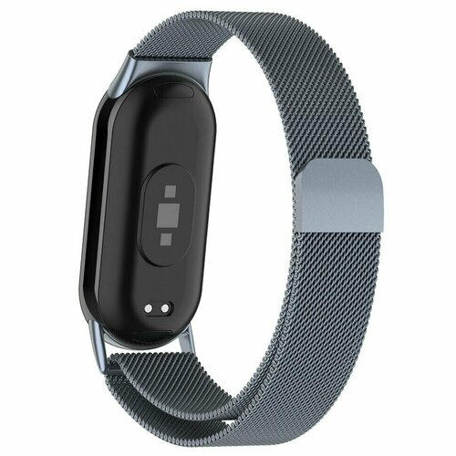 Миланский браслет для Xiaomi Mi Smart Band 8, Xiaomi Mi Band 8 (серый) умный браслет xiaomi mi smart band 7 black черный