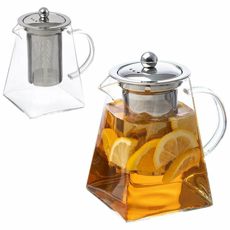 Чайник заварочный AROMA, объем 1 л, из боросиликатного стекла,105039, 1853135