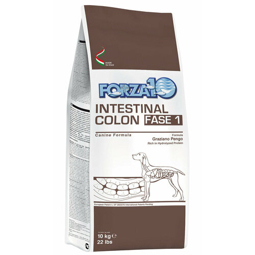 FORZA10 DOG INTESTINAL COLON FASE 1 для взрослых собак всех пород для лечения колитов (10 + 10 кг)