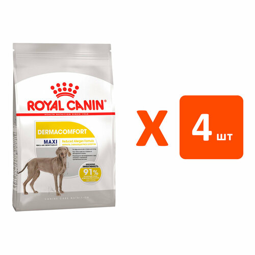 ROYAL CANIN MAXI DERMACOMFORT для взрослых собак крупных пород при аллергии (3 кг х 4 шт)