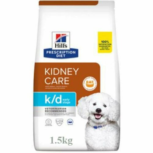 Hill's Prescription Diet Сухой корм для собак K/D ES лечение почек (Renal), 1.5кг