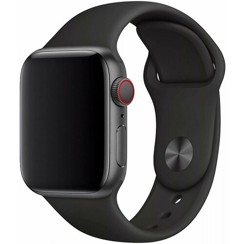 Ремешок силиконовый для Apple Watch 38mm/40mm/41mm, черный