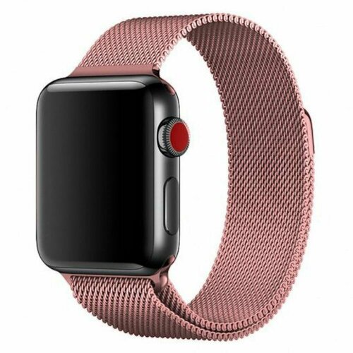 ремешок для apl watch 38 40 41mm milanese loop серебро silver Ремешок на руку для Apple Watch 38/40/41 мм, Milanese loop, розовое золото