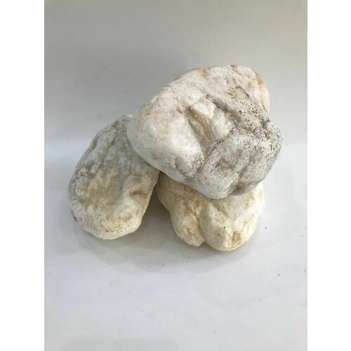 Природный натуральный камень для бани, сауны, аквариума, террариума, декора Кварц галтованный 5 кг 400 г