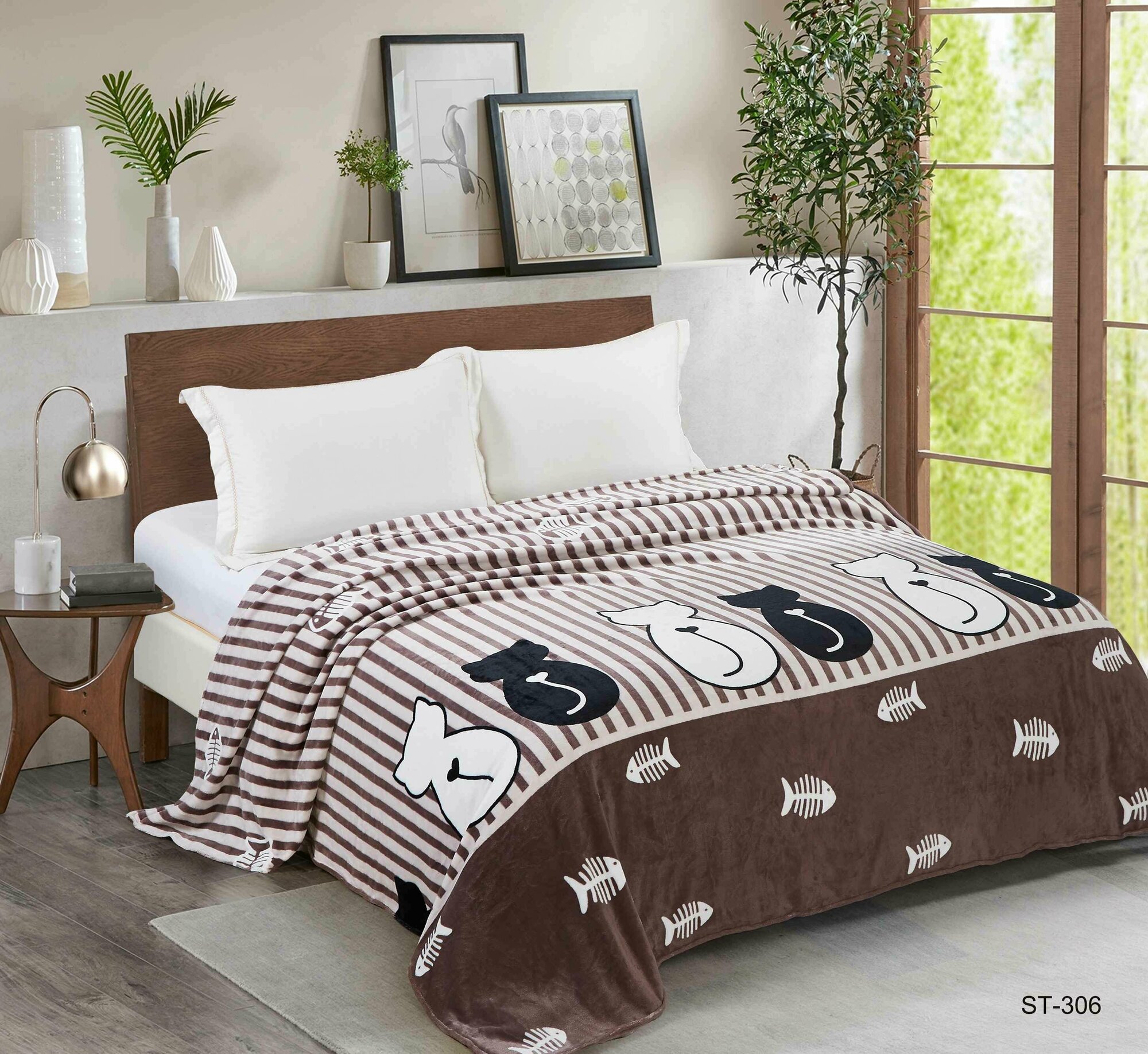 фото Плед 200х220 пушистый на кровать и диван