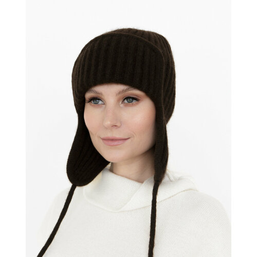 фото Шапка ушанка ulzii cashmere, размер onesize, коричневый