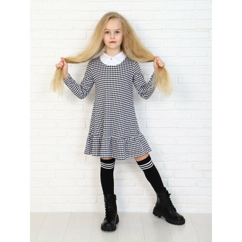 фото Платье милаша, размер 104, черный, серый