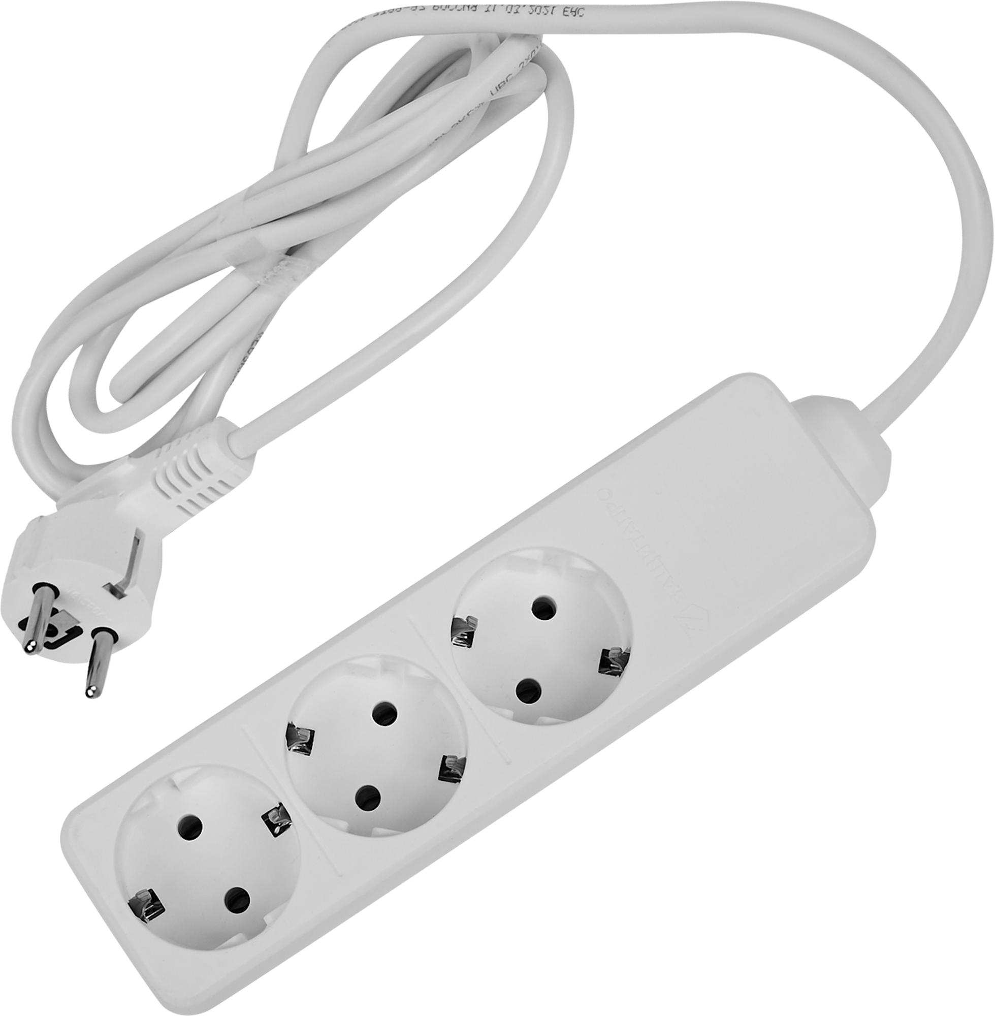 фото Удлинитель бытовой Защита Про 3 розетки с заземлением 3х0.75 мм 1.8 м 2200 Вт цвет белый