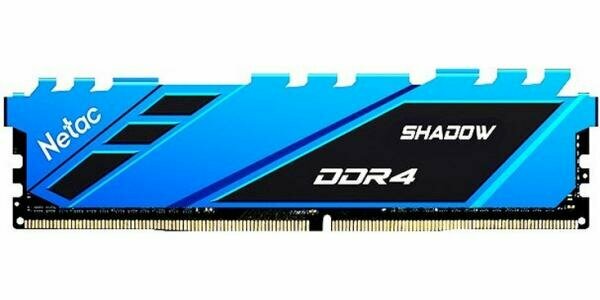 Оперативная память для компьютера 16Gb (1x16Gb) PC4-25600 3200MHz DDR4 DIMM CL16 Netac Shadow NTSDD4P32SP-16B