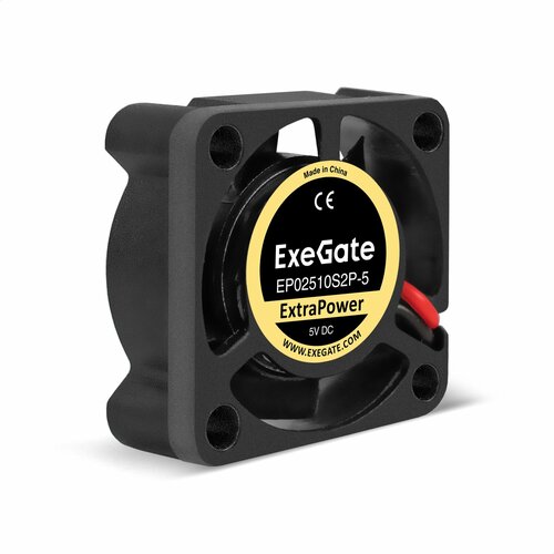 Вентилятор 5В DC ExeGate ExtraPower EP02510S2P-5 (25x25x10 мм, Sleeve bearing (подшипник скольжения), 2pin, 12000RPM, 26dBA)