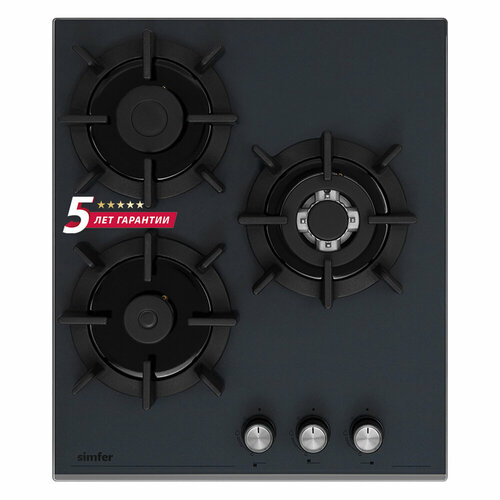 Газовая варочная поверхность Simfer H45N35G571 газ-контроль WOK конфорка серое стекло 2079000₽