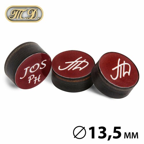 фото Наклейка для кия д. терзяна jos 13,5мм pro hard, многослойная, 1шт. fortuna billiard equipment