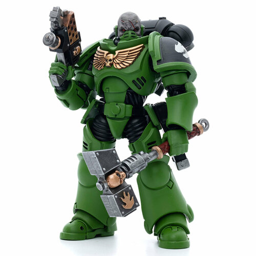 Фигурка Warhammer 40K Salamanders Assault Intercessors Sergeant Krajax 1:18 фигурка joytoy warhammer 40 000 action figure salamanders intercessors brother haecule jt5222