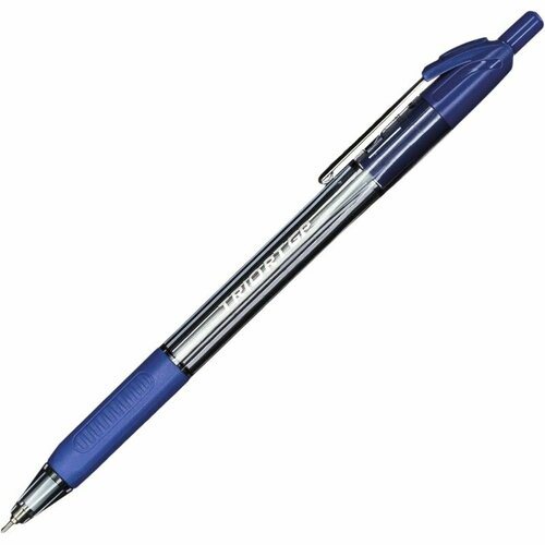 Ручка шариковая автоматическая Unimax Glide Trio RT GP Steel 0,7мм, син, мас, 50 шт.