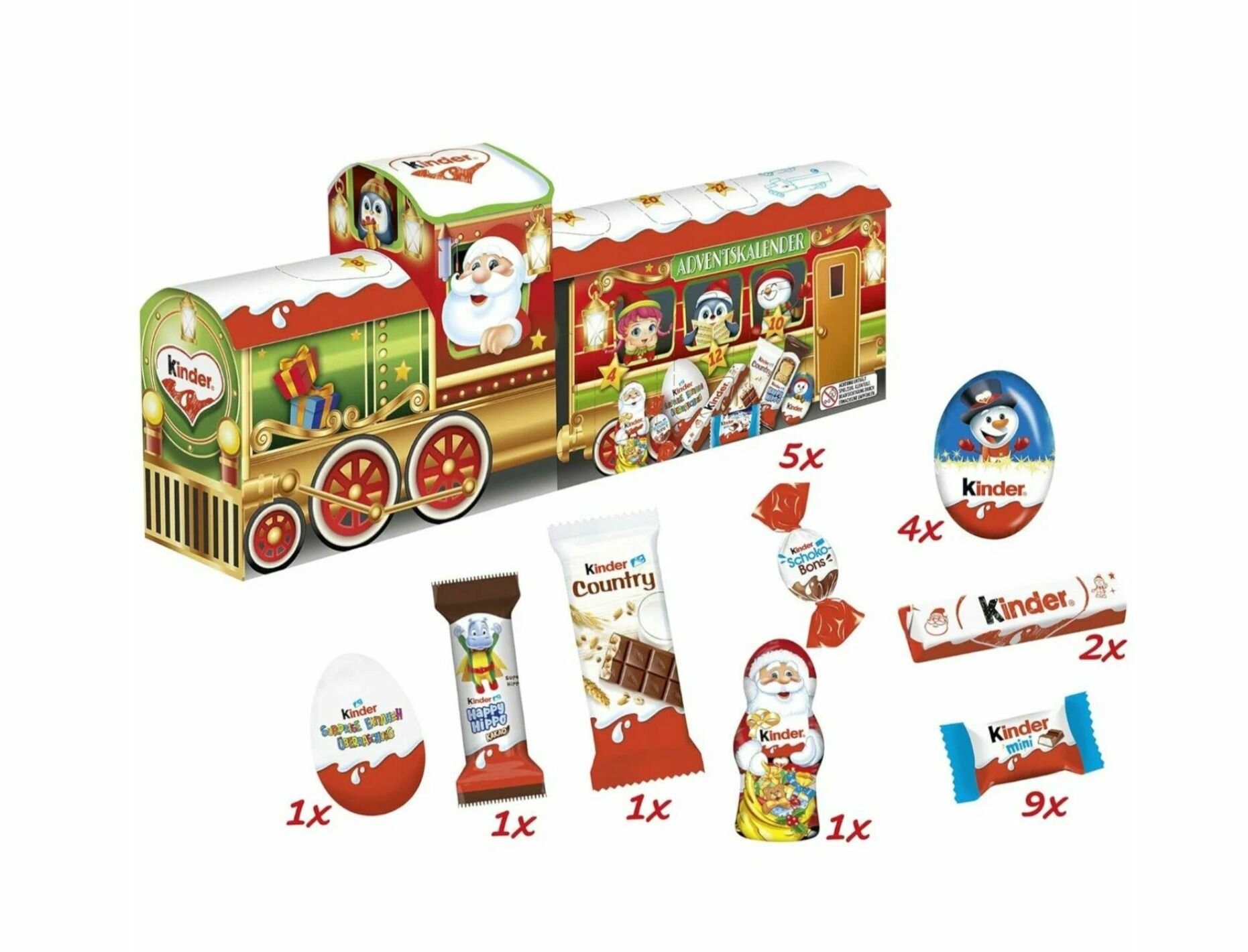 Подарок новогодний сладкий Kinder Календарь новогодний, 221 г - фото №8