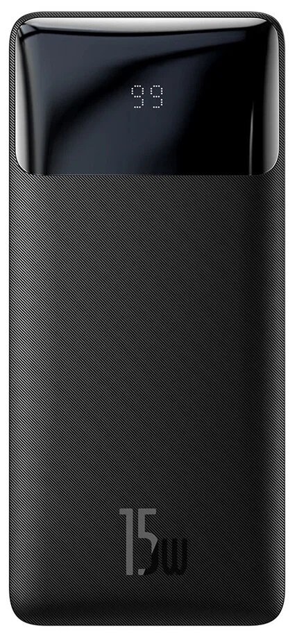 Аккумулятор внешний BASEUS Bipow Digital Display 15W, 3A, 10000 мА⋅ч, Black