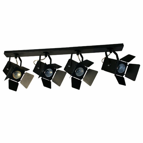 Светильник трековый настенно-потолочный Кино 4х60 черный 5460₽