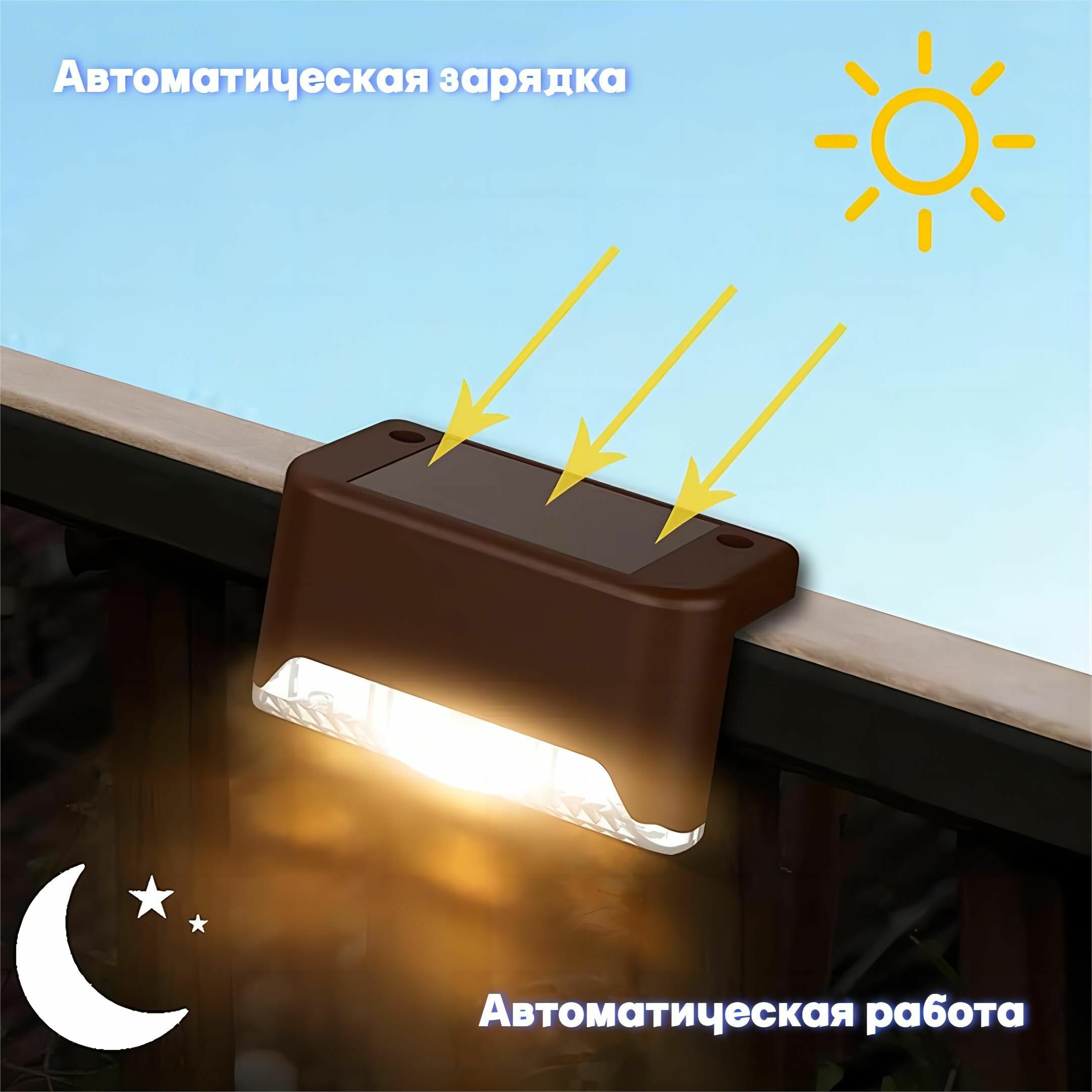 Макстоб,LED Светильник-подсветка для ступеней 4 шт - фотография № 2