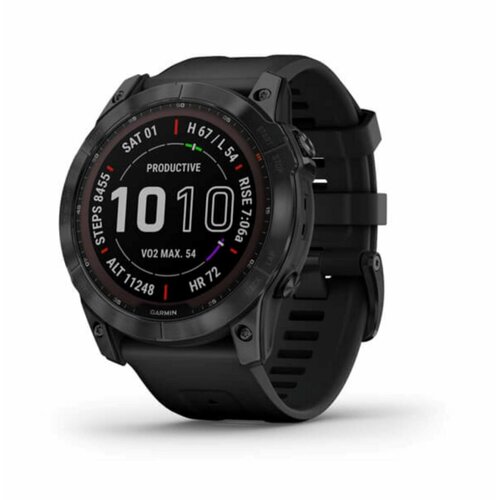 Fenix 7X Sapphire Solar Black DLC Titanium with Black Band