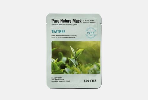 Маска для лица тканевая secriss pure nature tea tree