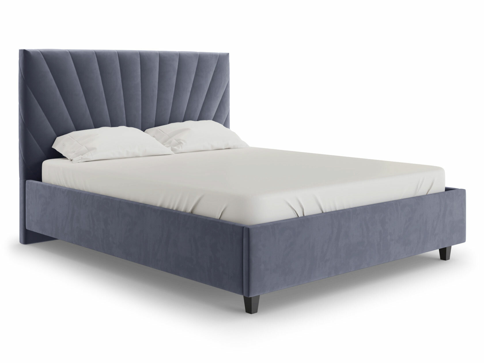 Кровать с подъемным механизмом Первый Мебельный Арно Серый, велюр 160х200 см