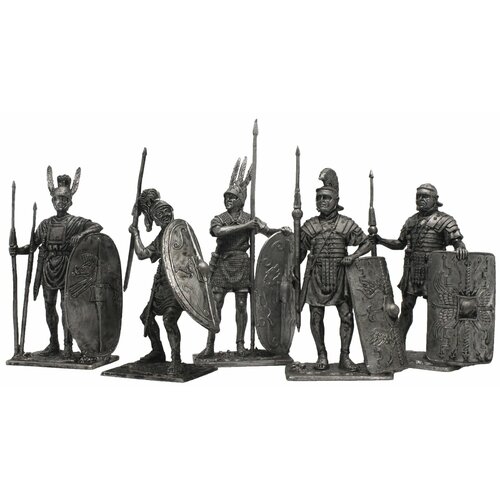 западноевропейские средневековые артиллеристы бомбарды 2ек 4 н к в картонной коробке набор оловянных солдатиков некрашеных Римляне Легионеры №2ЕК (5 н/к) набор оловянных солдатиков некрашеных в картонной коробке