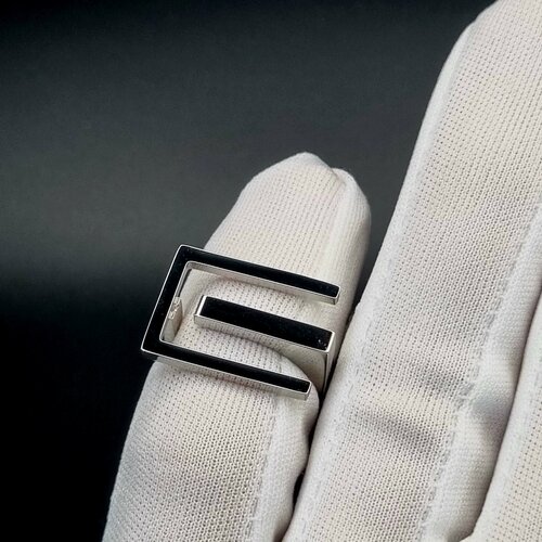 фото Кольцо, белый, черный reniva