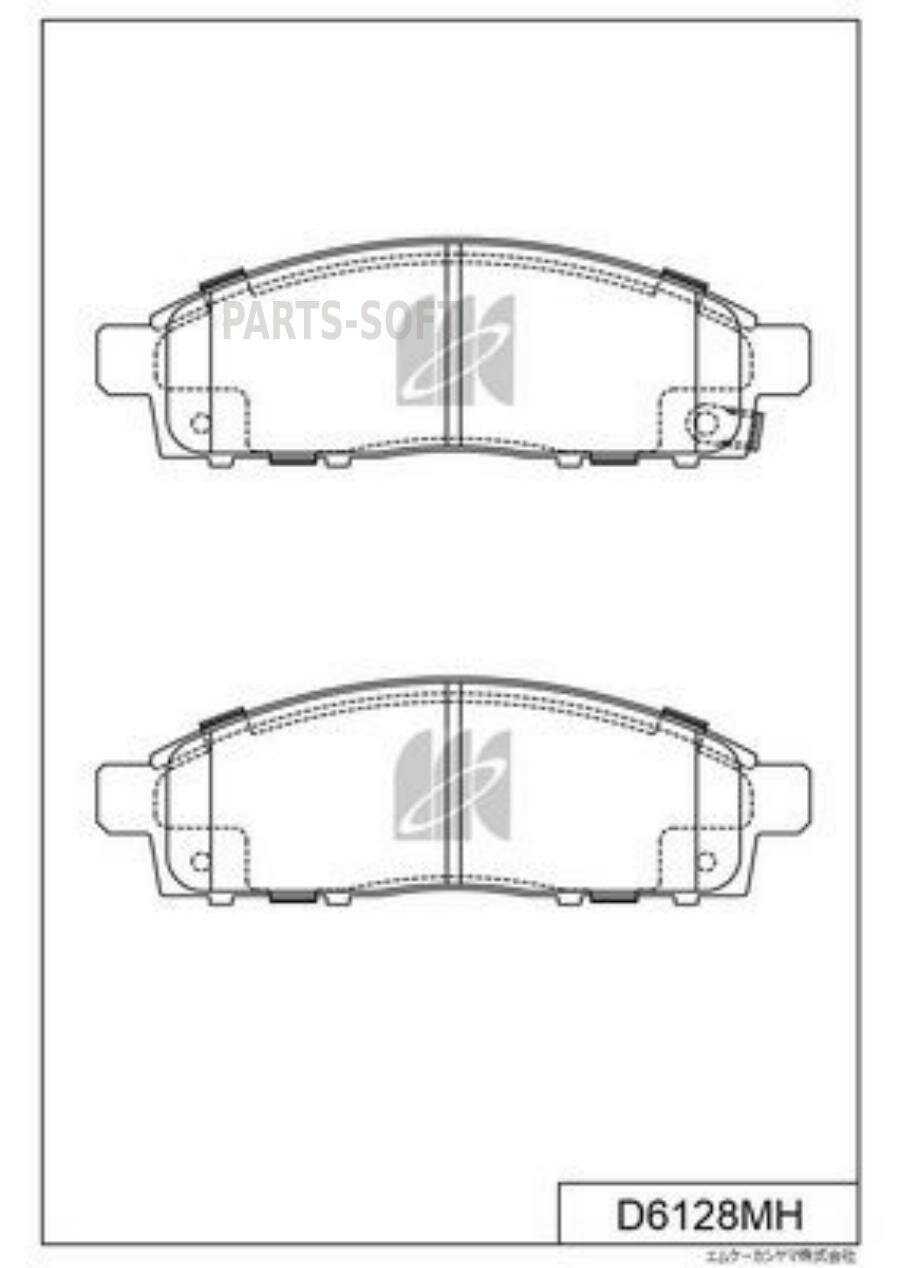 KASHIYAMA D6128MH Колодки тормозные передние (с антискрипной пластиной) KASHIYAMA D6128MH