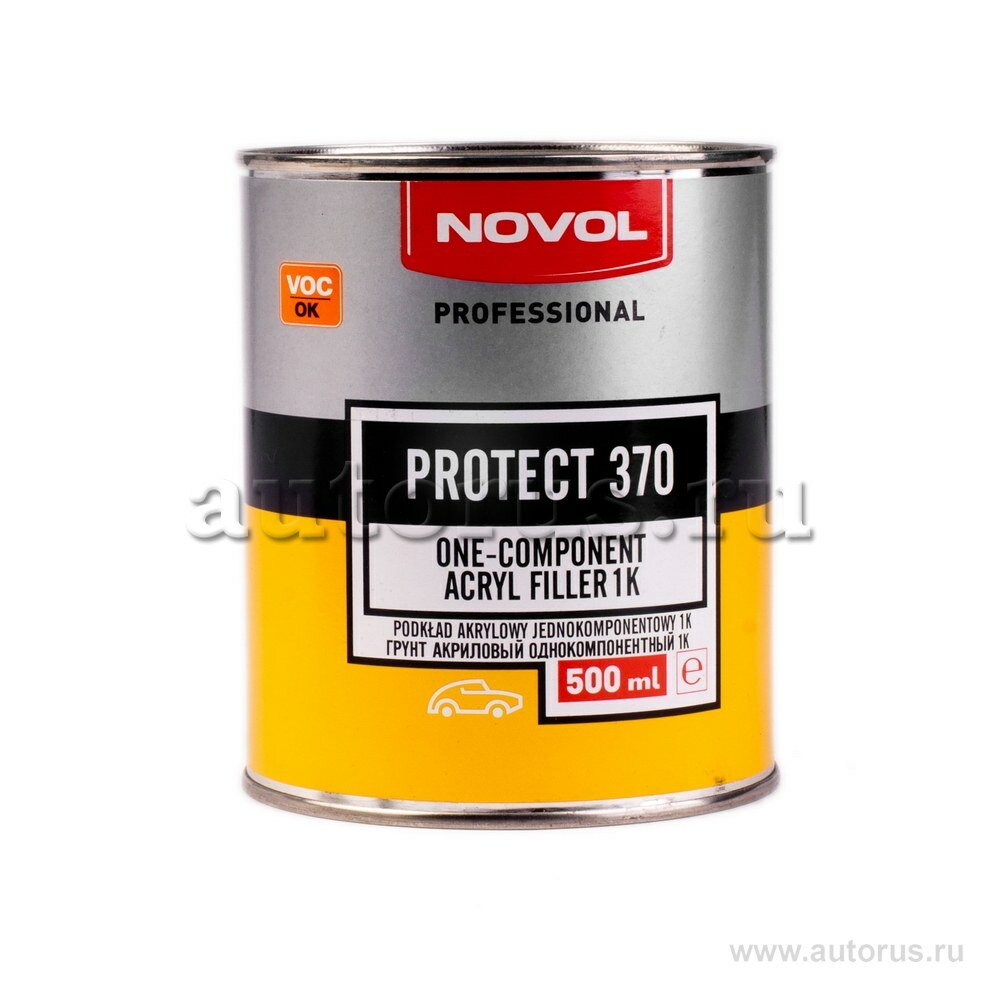 Грунт акриловый 1к protect 370, 0,5л novol 37440