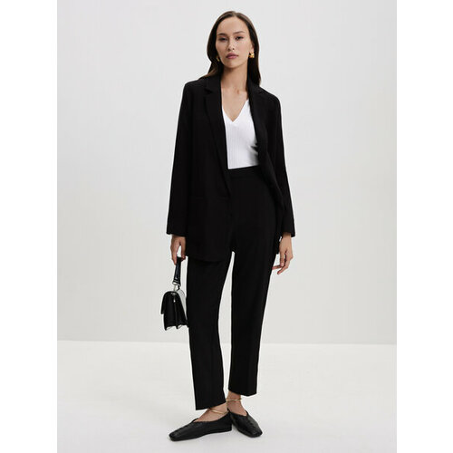 фото Брюки zarina, размер m (ru 46)/170, черный