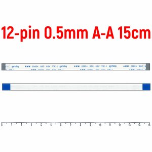 Шлейф тачпада для ноутбука HP Pavilion DV6-7000 FFC 12-pin Шаг 0.5mm Длина 15cm Прямой A-A AWM 20624 80C 60V VW-1