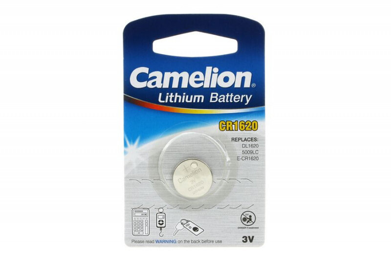Батарейка Camelion CR1620, в упаковке: 1 шт.