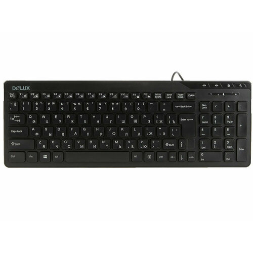 Клавиатура Delux OM-01 Black USB черный, 1 шт.