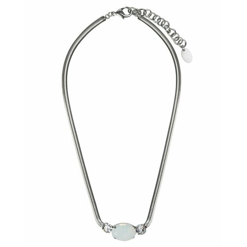 Колье, кристаллы Swarovski, искусственный камень, длина 45 см, белый