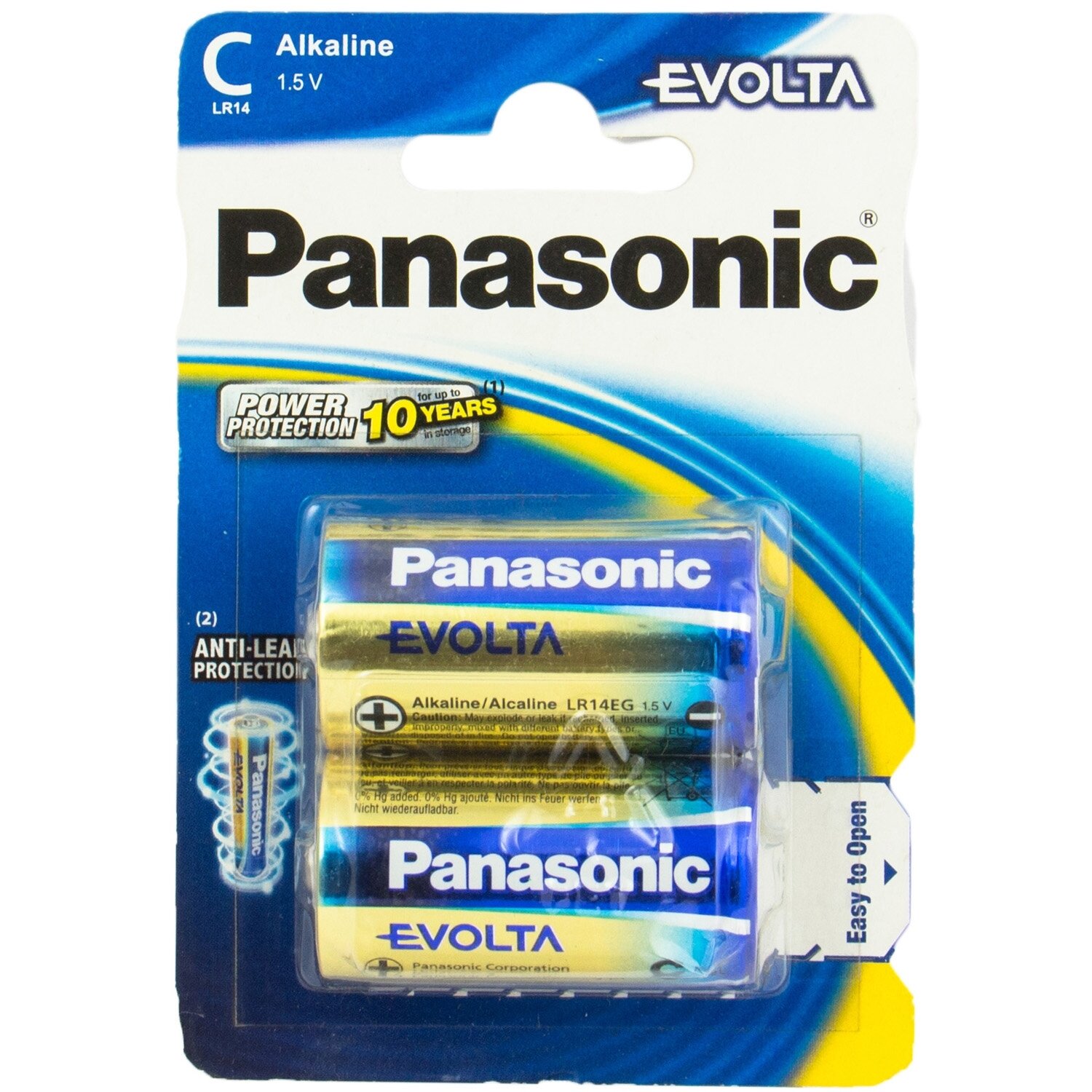 Батарейки Panasonic Evolta C Bli Alkaline, 2 шт. (LR14EGE/2BP) - фото №5