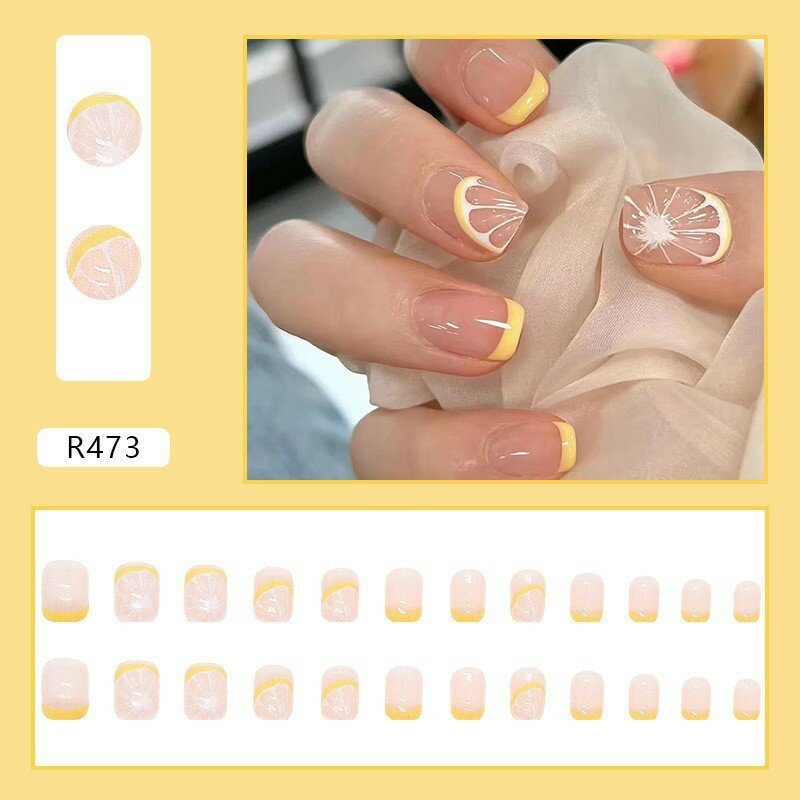 Накладные ногти с клеем в корейском стиле ( R473 )