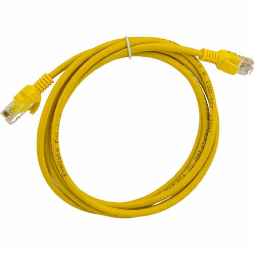 Патч-корд ExeGate UTP-RJ45-RJ45-5e-2M-YL, UTP, cat.5e, 2м, желтый 258674