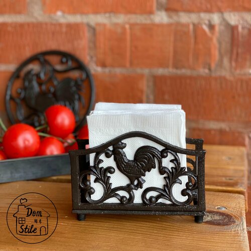 Салфетница чугунная Петушок устойчивая
