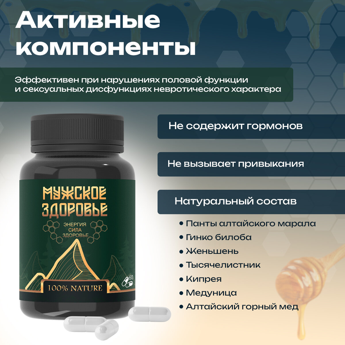 Мужское здоровье Витамины для мужчин комплекс мультивитамины 1 шт 60 капсул