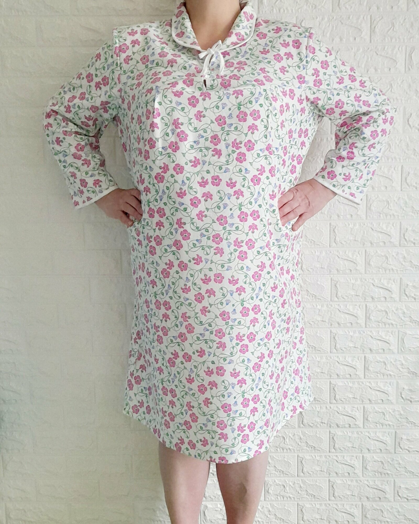 Сорочка средней длины, длинный рукав, утепленная, размер 54, розовый - фотография № 7