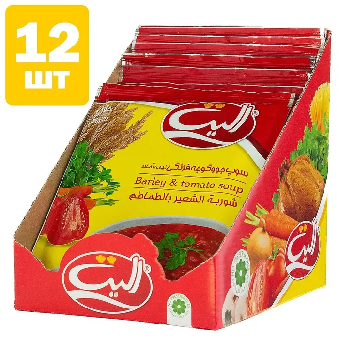 Натуральные продукты из Ирана! 12 ШТ! Халал! Ячменный суп с помидорами (Halal) 12 шт.