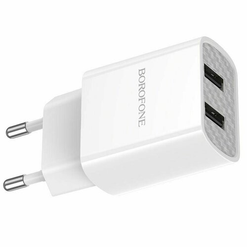 Сетевое ЗУ Borofone BA53A (2USB/2.1A) белое