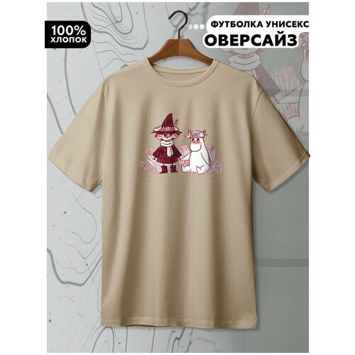 фото Футболка hypnotica, размер m, бежевый