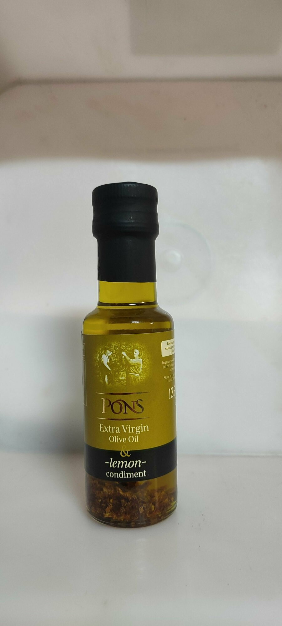 Оливковое масло с лимоном Pons Extra Virgin Lemon нерафинированное первого холодного отжима, Испания, 125 мл